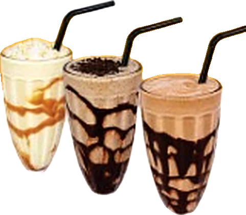 Vanilla, Oreo and chocolate milkshakes